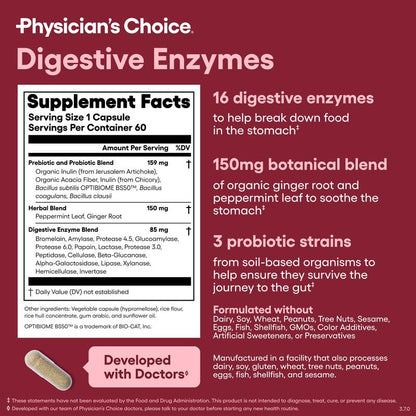 Physician’s Choice Digestive Enzymes | Gut Health Support