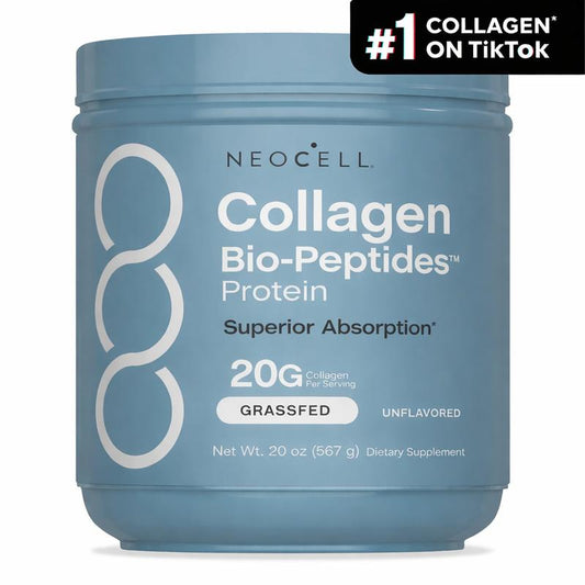 NeoCell Collagen Peptides Powder – Grass-Fed Protein with 18 Essential Amino Acids, 20 oz